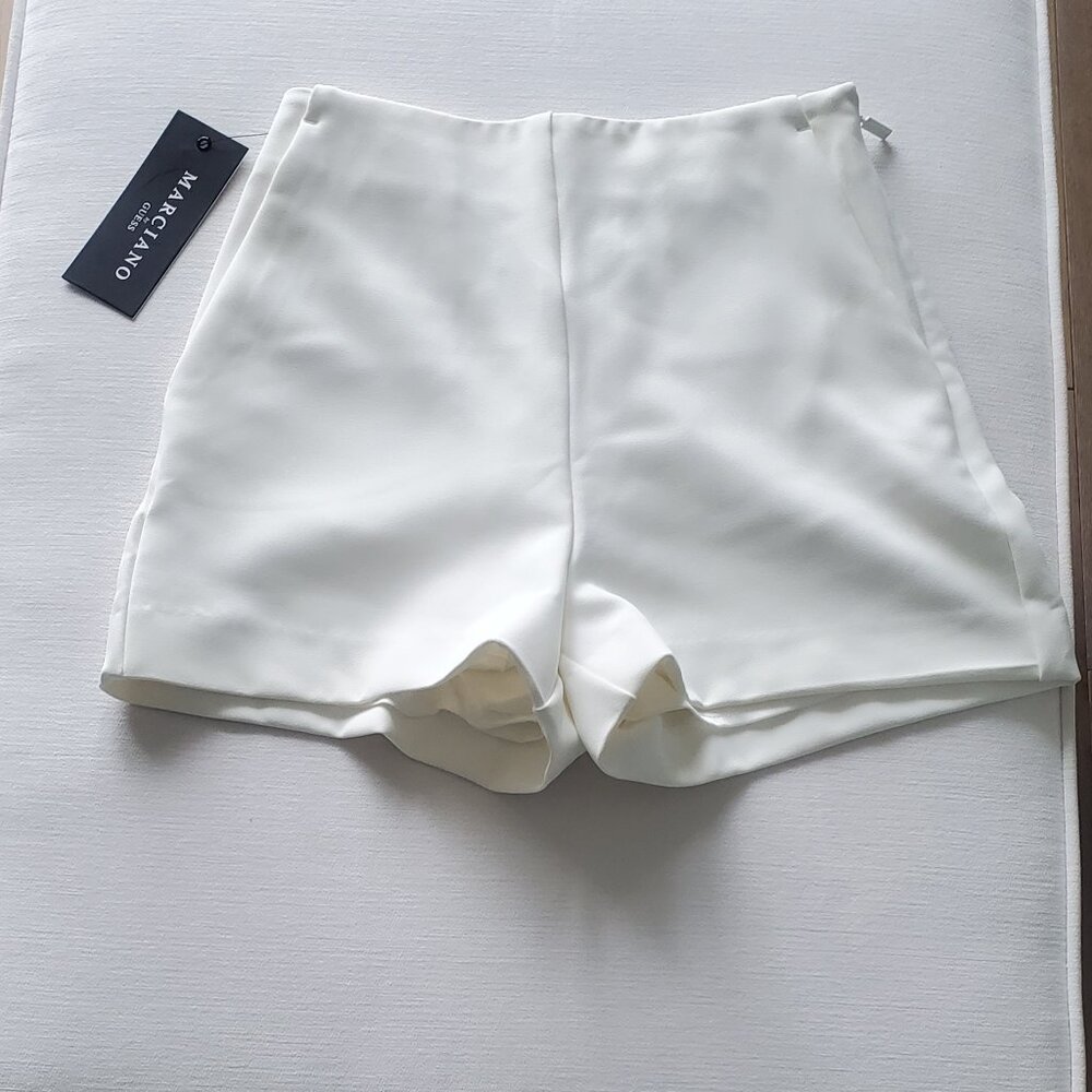 LUXE Marciano Dallas Dress Shorts Cream Brand NEW! NWT - Picture 10 of 13